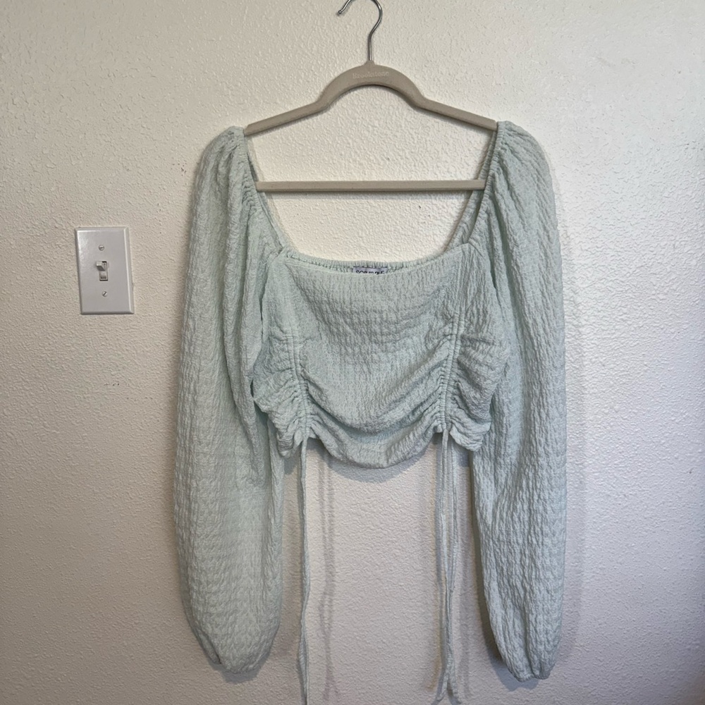 Sophie Rue Light Blue Textured Blouse
